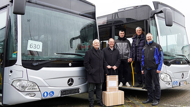 Karlsruhe spendet zwei Busse für Partnerstadt in der Ukraine – 1.750 Kilometer lange Reise nach Winnyzja