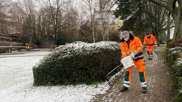 Wintereinbruch in Rastatt – Arbeitsbeginn um 4 Uhr für Mitarbeiter der Technische Betriebe