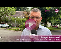 Baden-Badener CDU-Fraktionschef Ansgar Gernsbeck im „goodnews4 Sommergespräch“