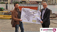 Bürgermeister Alexander Uhlig und Projektleiter Markus Selig auf dem Leo - Baustellenführung am 14. September