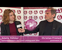2. Teil goodnews4-Wahl-Talk von Christian Frietsch mit Linke-Spitzenkandidatin Amelie Vollmer 