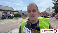 Feuerwehreinsatz in Steinbach dauert an – Einsatzleiter Andreas Wilhelm: „Als wir vor Ort gekommen sind, stand bereits ein großer Raum in Vollbrand“