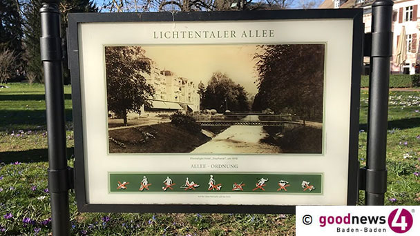 Die lieben Vierbeiner in Baden-Baden – Schwer zu lesende Regeln in der Lichtentaler Allee