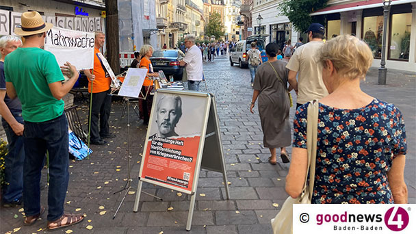 Berthold Brecht: „Lasst uns das tausendmal Gesagte immer wieder sagen“ – 136. Mahnwache in Baden-Baden für Freilassung von Julian Assange Berthold Brecht: „Lasst uns das tausendmal Gesagte immer wieder sagen“ – 136. Mahnwache in Baden-Baden für Freilassung von Julian Assange