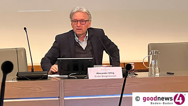 Öffentliche Sitzung im Rathaus Baden-Baden – „Sehnsuchtsstadt“ – Goldener Löwe – Radallee – Bebauungspläne 