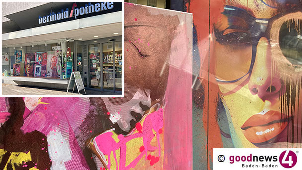 Baden-Badener Apotheke wird zur Kunstgalerie – Werke des Künstlers „Aphex“ zeigen im Schaufenster große Wirkung Baden-Badener Apotheke wird zur Kunstgalerie – Werke des Künstlers „Aphex“ zeigen im Schaufenster große Wirkung