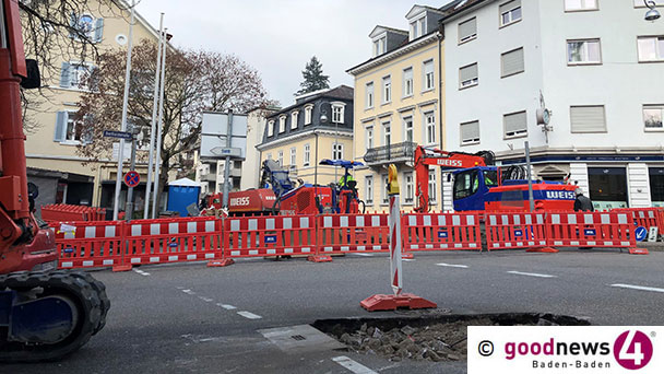 Baustelle am Baden-Badener Bertholdplatz bremst den Verkehr – Zwei Wochen nur einspurig befahrbar