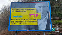Baden-Badener SPD-Stadtrat Sven Bohnert provoziert FDP mit Plakat in Lichtental – „Gedeckt durch das Grundrecht auf Meinungsfreiheit“