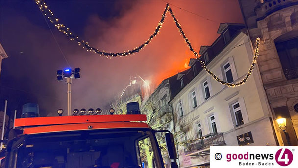 Feuerwehr weiter vor Ort in Baden-Badener Innenstadt – Menschen kamen nach derzeitigem Kenntnisstand nicht zu Schaden