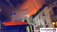 Feuerwehr weiter vor Ort in Baden-Badener Innenstadt – Menschen kamen nach derzeitigem Kenntnisstand nicht zu Schaden