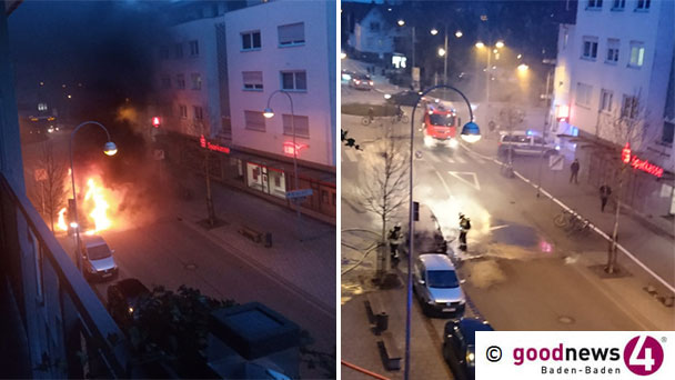 90.000 Euro Schaden bei Feuer in der Ooser Bahnhofstraße – Neuer BMW völlig ausgebrannt – goodnews4-VIDEO