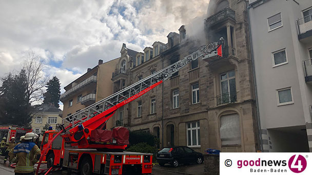 Feuer in Baden-Badener Innenstadt - Fünf Verletzte - Bewohner aus dem Fenster gesprungen - Staatsanwalt ermittelt wegen versuchten Mordes Feuer in Baden-Badener Innenstadt - Fünf Verletzte - Bewohner aus dem Fenster gesprungen - Staatsanwalt ermittelt wegen versuchten Mordes