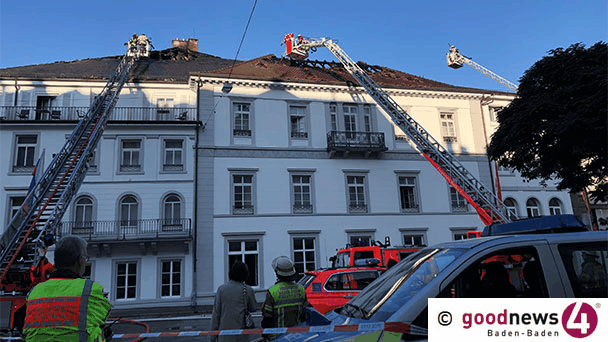 Feuer im Badischen Hof in Baden-Baden – 160 Hotelgäste evakuiert – Innenstadt abgesperrt