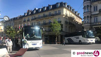 Reisebusse auf dem Baden-Badener Leopoldsplatz – Befürchtungen von SPD-Stadtrat Schmoll: „Bei der Reisbusbranche knallen die Sektkorken“