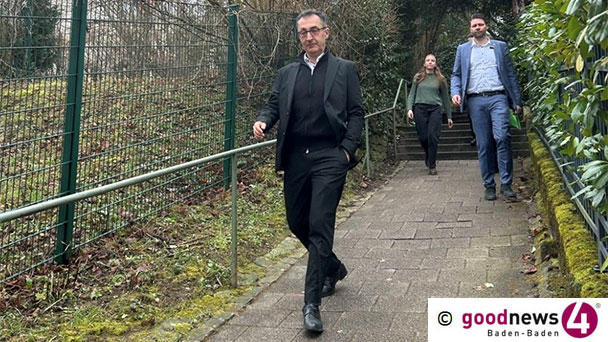 Alle Spitzenkandidaten der Landtagswahl in den Baden-Badener Stäffele – Andreas Stoch, Manuel Hagel, Markus Frohnmaier, Hans-Ulrich Rülke und Cem Özdemir