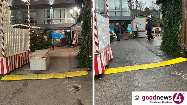 Doch kein „Quatsch“ – Zusätzliche Poller am Christkindelsmarkt in Baden-Baden – Konfusion im Rathaus: „Lücken als absolut unbedenklich eingestuft“
