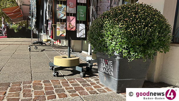„We Love Baden-Baden“ übernimmt öffentliche Aufgaben – 150 Chrysanthemen-Töpfe aufgestellt