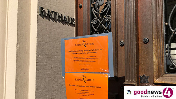 Besuch im Baden-Baden Rathaus nur mit Mundschutz – Stadtverwaltung öffnet stufenweise und nur mir fester Terminvereinbarung