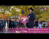 Baden-Badener Solidarität mit Israel | Rede von Rabbiner Daniel Naftoli Surovtsev