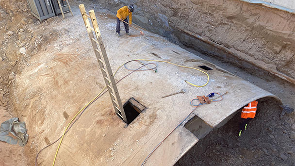 Mammutaufgabe in Rastatt-Niederbühl – Einbetonierte Tunnelmaschine wird freigelegt Mammutaufgabe in Rastatt-Niederbühl – Einbetonierte Tunnelmaschine wird freigelegt