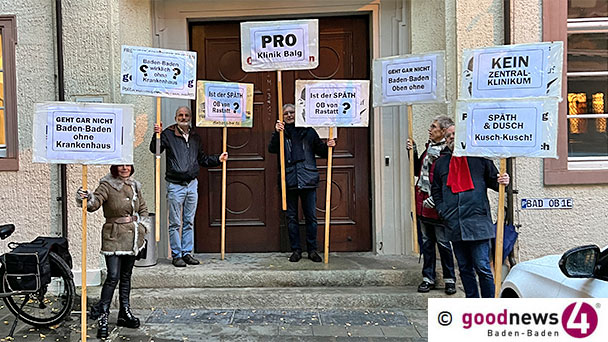 Proteste vor Baden-Badener Rathaus – CDU, Grüne, SPD stimmen bei Probeabstimmung für Klinikstandort in Rastatt 