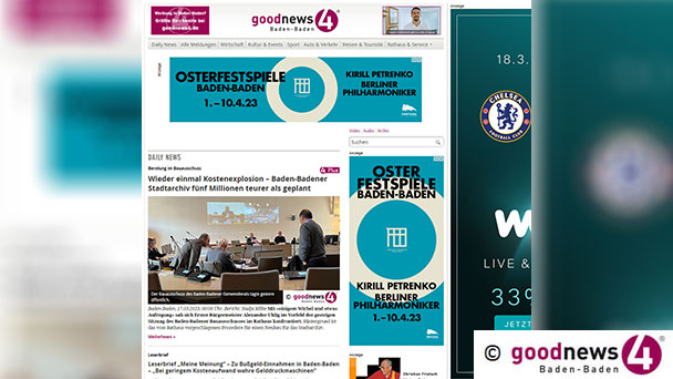 Auslastungsrekord bei Baden-Badener Oster-Oper – Werbung bei goodnews4
