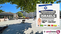 Demonstration am Sonntag – „Baden-Baden steht an der Seite Israels“ – Israelitische Kultusgemeinde, Verbände und politische Parteien mit dabei