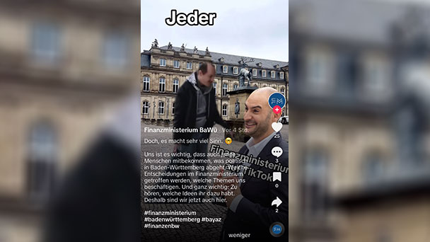 TikTok-AfD-Panik in der Landesregierung – Daniel Bayaz: „Das Finanzministerium hat eigenen Kanal gestartet“ – Kommentar von Christian Frietsch TikTok-AfD-Panik in der Landesregierung – Daniel Bayaz: „Das Finanzministerium hat eigenen Kanal gestartet“ – Kommentar von Christian Frietsch