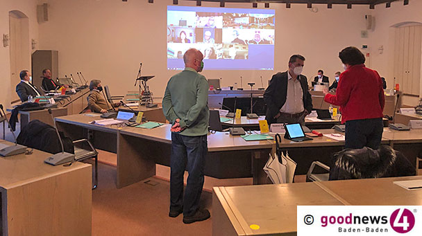 Gestern erste Hybrid-Sitzung im Baden-Badener Rathaus – Stadträtin Kailbach-Siegle faucht – Und OB Mergen hofft – 5.500 über 80-Jährige warten auf Impfstoff