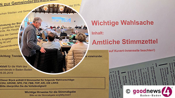 Heiße Phase beginnt – Wahlvorschläge in Baden-Baden nur noch bis 18 Uhr am Donnerstag – Fünf konservative Kräfte im Rennen – Hier alle Details zu Kommunalwahl und Europawahl Heiße Phase beginnt – Wahlvorschläge in Baden-Baden nur noch bis 18 Uhr am Donnerstag – Fünf konservative Kräfte im Rennen – Hier alle Details zu Kommunalwahl und Europawahl