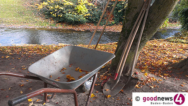 Rathaus Baden-Baden mit einer Bitte – Laub nicht in die Biotonne pressen