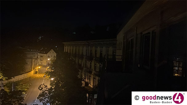 Erste offizielle Nachricht zum Stromausfall in Baden-Baden gegen 00.45 Uhr – Ursache weiter unklar