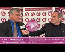 Erster Teil goodnews4-Wahl-Talk mit Hans Ulrich Rülke zur Güterabwägung von Wohlstand und Freiheit