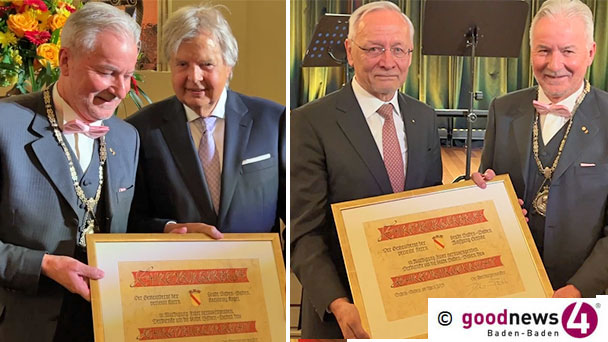 Ein Taxifahrer und ein Schreiner sind Ehrenbürger von Baden-Baden – Wolfgang Grenke und Karlheinz Kögel im Kurhaus geehrt Ein Taxifahrer und ein Schreiner sind Ehrenbürger von Baden-Baden – Wolfgang Grenke und Karlheinz Kögel im Kurhaus geehrt