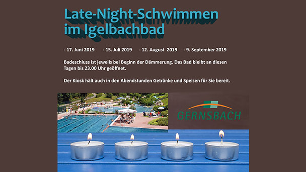 Schwimmen in der lauen Sommernacht – Romantisches Late-Night-Schwimmen in Gernsbach