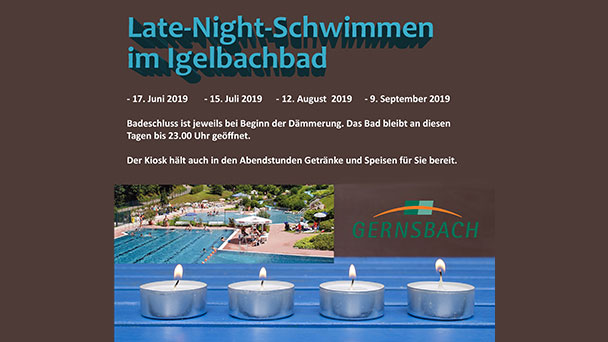 Schwimmen in der lauen Sommernacht – Romantisches Late-Night-Schwimmen in Gernsbach Schwimmen in der lauen Sommernacht – Romantisches Late-Night-Schwimmen in Gernsbach