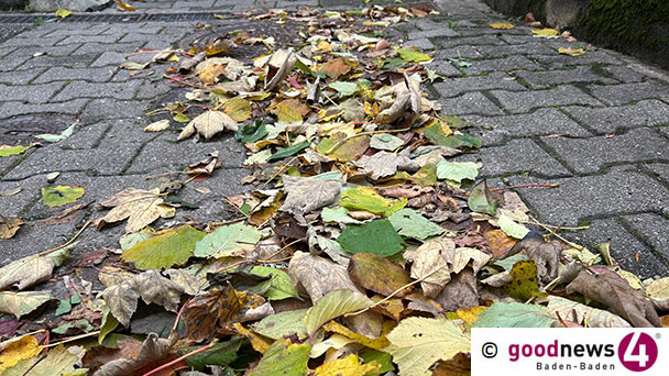 Baden-Baden mit seinen Hanglagen besonders gefährdet – Rutschgefahr durch Laub – Mammutaufgabe für Gartenamt