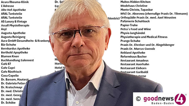 20 Baden-Badener Ärzte und Apotheken zeigen Flagge – Bürgerbegehren „Ja! Zum Klinikstandort Baden-Baden“ – Mark Lopatecki: „Noch mehr Zuspruch als beim ersten Anlauf“ 20 Baden-Badener Ärzte und Apotheken zeigen Flagge – Bürgerbegehren „Ja! Zum Klinikstandort Baden-Baden“ – Mark Lopatecki: „Noch mehr Zuspruch als beim ersten Anlauf“