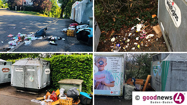 Müll-Chaos rund um Baden-Badener Altglascontainer – Rathaus: „Der mühsame Kampf“
