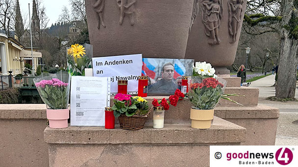 Stadt Baden-Baden „duldet“ Blumen für Alexej Nawalny an Fieser-Brücke – „Bis auf Weiteres“ Stadt Baden-Baden „duldet“ Blumen für Alexej Nawalny an Fieser-Brücke – „Bis auf Weiteres“