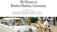 New York Times feiert Baden-Baden - „The Belle Époque meets the Age of Instagram”