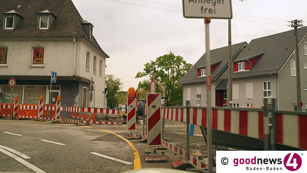 Auch in Baden-Oos machen die Bauarbeiter Pause - Durchfahrt Ooser Hauptstraße in den Winterferien möglich