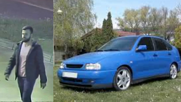 Fahndungsfotos nach bewaffnetem Raubüberfall - Polizei fahndet nach Räuber und Fluchtauto