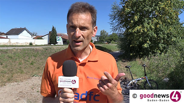 Enttäuschung bei Baden-Badener Radfahrern – Schotter-Piste als Radweg – ADFC-Chef Neininger im goodnews4-VIDEO-Interview: "Fahrräder sind Verkehrsmittel dritter Klasse" Enttäuschung bei Baden-Badener Radfahrern – Schotter-Piste als Radweg – ADFC-Chef Neininger im goodnews4-VIDEO-Interview: "Fahrräder sind Verkehrsmittel dritter Klasse"
