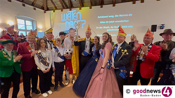 goodnews4-VIDEO-Narren-Reportage – „Hallo Baden-Baden, welch ein Spaß“ – Begeisterung über OB Späth – Nach überstandener Krankheit als David Beckham auf der Bühne 
