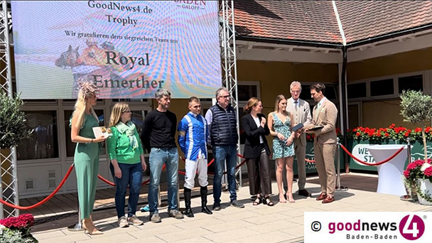 Der Himmel öffnete sich über Baden-Baden und Iffezheim – Royal Emerther bei „goodnews4.de Trophy“ glücklichster Sieger am ersten Renntag