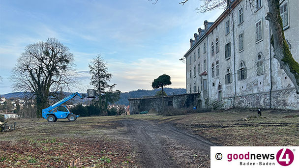 Neues Schloss wird nicht saniert – Arbeiten von Baden-Badener Stadtverwaltung angeordnet – „In Absprache mit der Denkmalschutzbehörde“