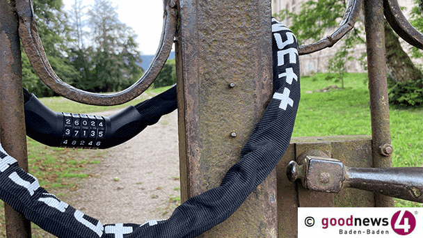 Zustand des Baden-Badener Neuen Schlosses „besorgniserregend“ – Tesafilmaufkleber und Hängeschloss – Stadträte am Donnerstag auf geheimnisvoller Erkundung Zustand des Baden-Badener Neuen Schlosses „besorgniserregend“ – Tesafilmaufkleber und Hängeschloss – Stadträte am Donnerstag auf geheimnisvoller Erkundung