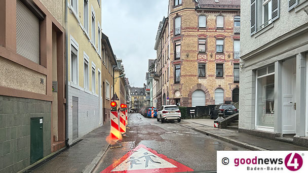 Anwohner der Baden-Badener Stephanienstraße haben einige Tage Ruhe – Sperrung wegen Bauarbeiten