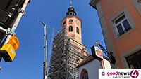 Renovation Baden-Badener Stiftskirche und die vergoldete Petrusfigur – „Markanter Turm wird das Stadtbild von Baden-Baden schöner denn je prägen“